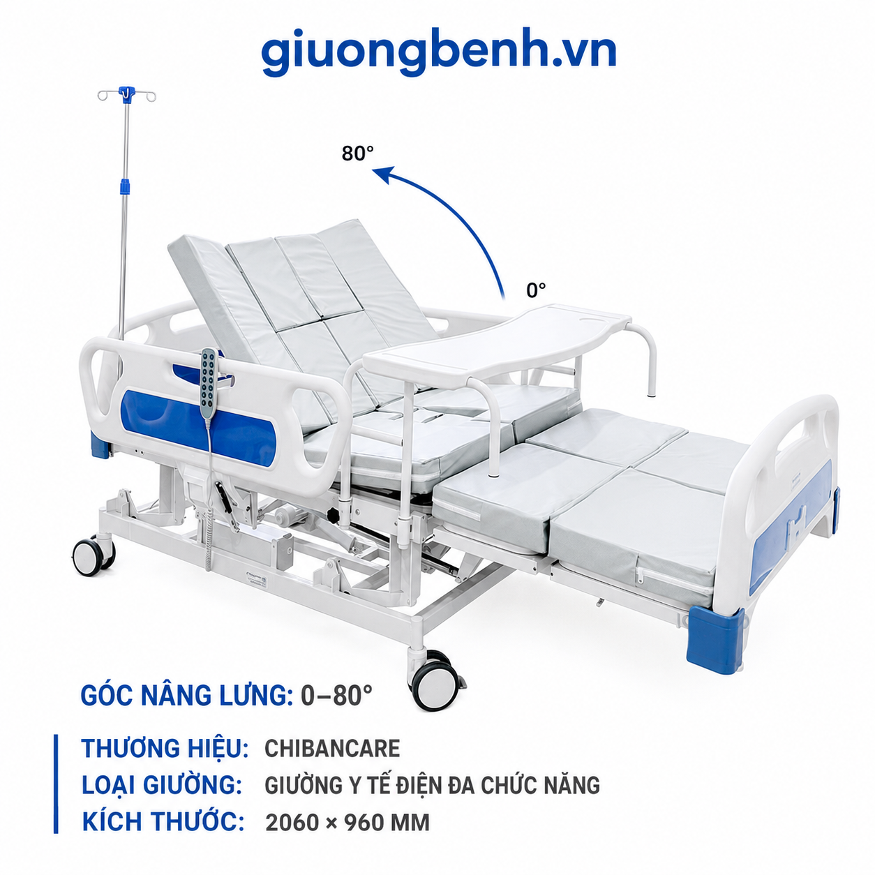 Giường Y Tế Điện Chibancare CN-E01B